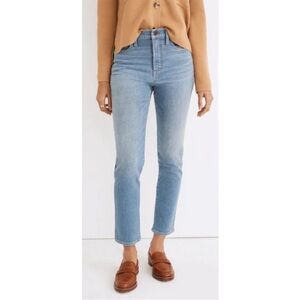 Madewell 31x27 Curvy stovepipe blue ankle 0770 jeans dm5802 straight leg